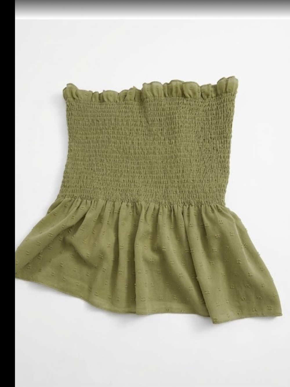 Green strapless tube top size M - Picture 2 of 3